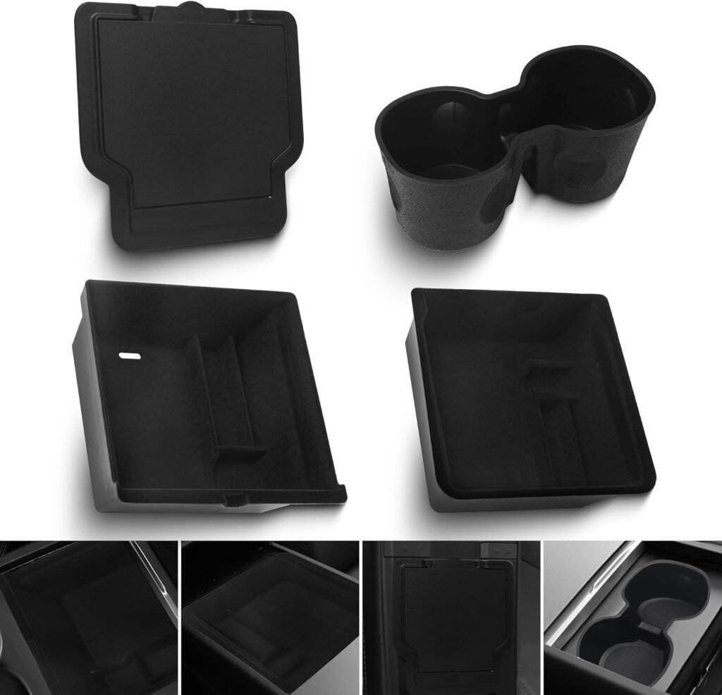Tesla Model Y & 3 (2024-2026) Center Console Organizer with Cup Holder – Canada