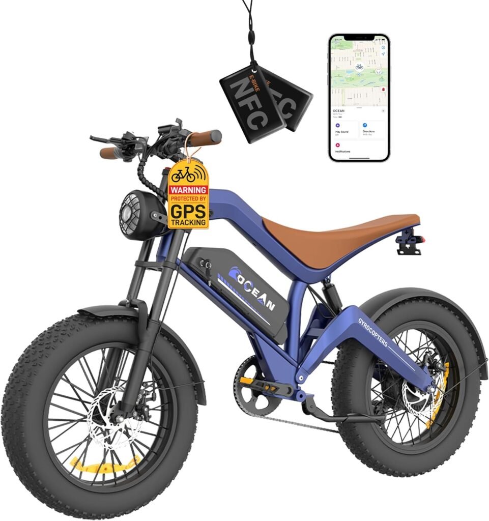 Gyrocopters Ocean Electric Bike: Powerful 1500W Ebike with NFC Lock & 115 Km Range for Canadians