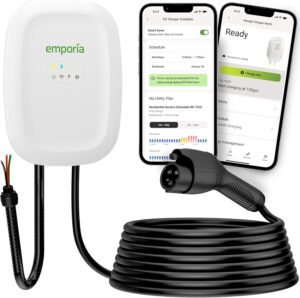 EMPORIA 48 Amp Level 2 EV Charger with 25ft Cable & WiFi – Perfect for Canadian Homes