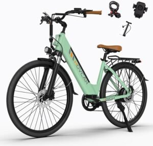 Movcan 500W Electric Bike for Adults: 28MPH, UL2849 Certified, 26″ Step-Through E-Bike for Canadians
