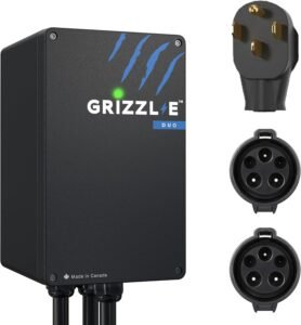 Grizzl-E Duo Level 2 EV Charger: 40 Amp with Dual 24-Ft Cables (14-50 Plug) – Perfect for Canadians