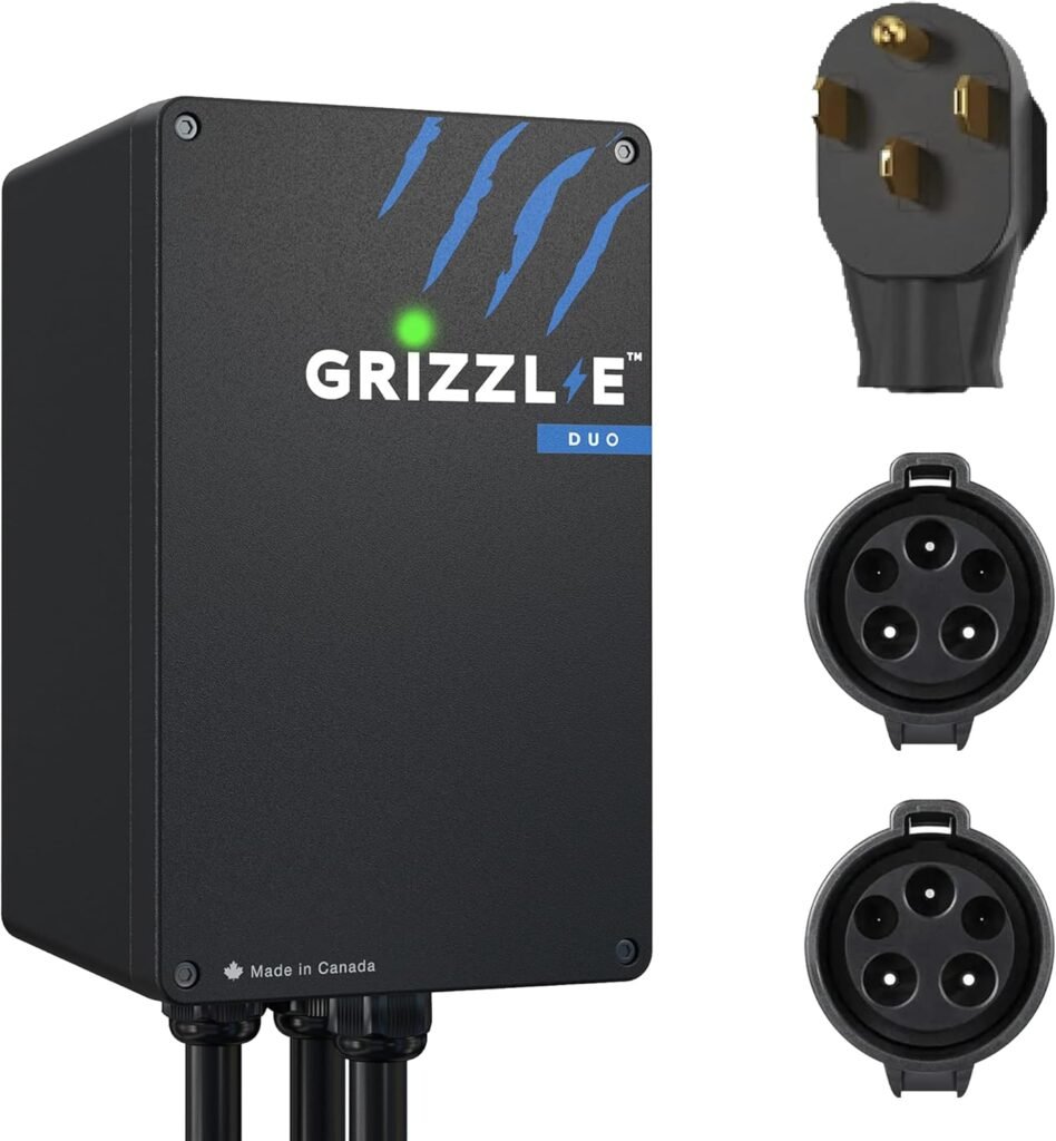 Grizzl-E Duo Level 2 EV Charger: 40 Amp with Dual 24-Ft Cables (14-50 Plug) – Perfect for Canadians Grizzl-E Duo Level 2 EV Charger: 40 Amp with Dual 24-Ft Cables (14-50 Plug) – Perfect for Canadians