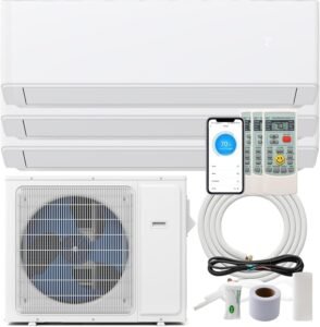 DORTALA 30000 BTU Tri-Zone Mini Split AC Heat Pump: High-Efficiency, WiFi-Enabled, 23 SEER2 for Canadians