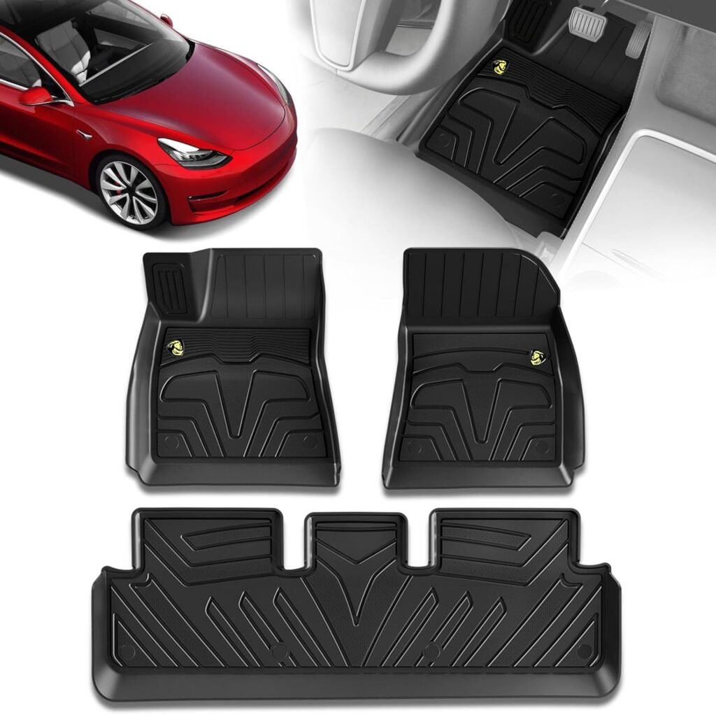 Custom Fit All-Weather Car Floor Mats for Tesla Model 3 (2017-2023) – Canada Edition