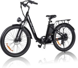 1200W 30MPH Fat Tire Step-Thru Electric Bike: 7-Speed Folding Commuter Ebike with 48V Battery for Canadians