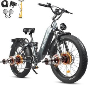 Powerful 2600W Dual Motor E-Bike: 130KM Range, 51KPH Speed, Fat Tires
