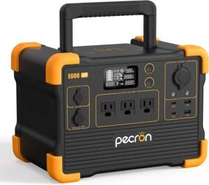 Pecron E600LFP: 614Wh Solar Generator with 3x1200W AC & 100W USB-C for Camping in Canada