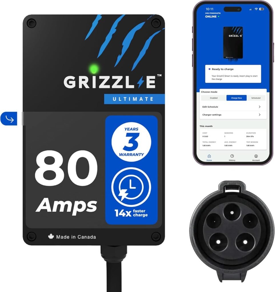 Grizzl-E Ultimate 80A Fastest EV Charger: UL Certified, Indoor/Outdoor, Classic Black – Canada Grizzl-E Ultimate 80A Fastest EV Charger: UL Certified, Indoor/Outdoor, Classic Black – Canada