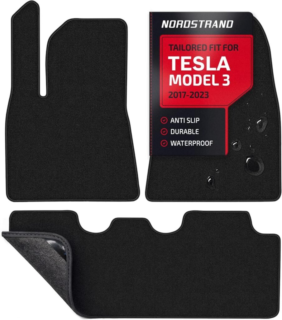 Custom 3D Fit Tesla Model 3 Floor Mats (2017-2025) – Heavy Duty All-Weather Rubber & Carpet Set for Canadians