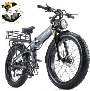 High-Power 3000W/1500W Dual Motor Electric Bike for Adults: 140 KM Range, 48 KPH Speed, 48V Battery, 26″ Fat Tire, Full Suspension – Perfect for Canadian Terrain