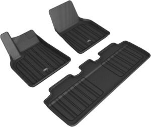 3D MAXpider Elitect Black Floor Mats for Tesla Model Y 2021