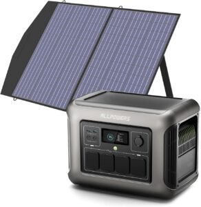 ALLPOWERS R1500L Portable Power Station with SP027 Solar Panel, 1600W 1056Wh LiFePO4 Solar Generator with 100W Panel Included, Solar Power with UPS Function, Fast Charging