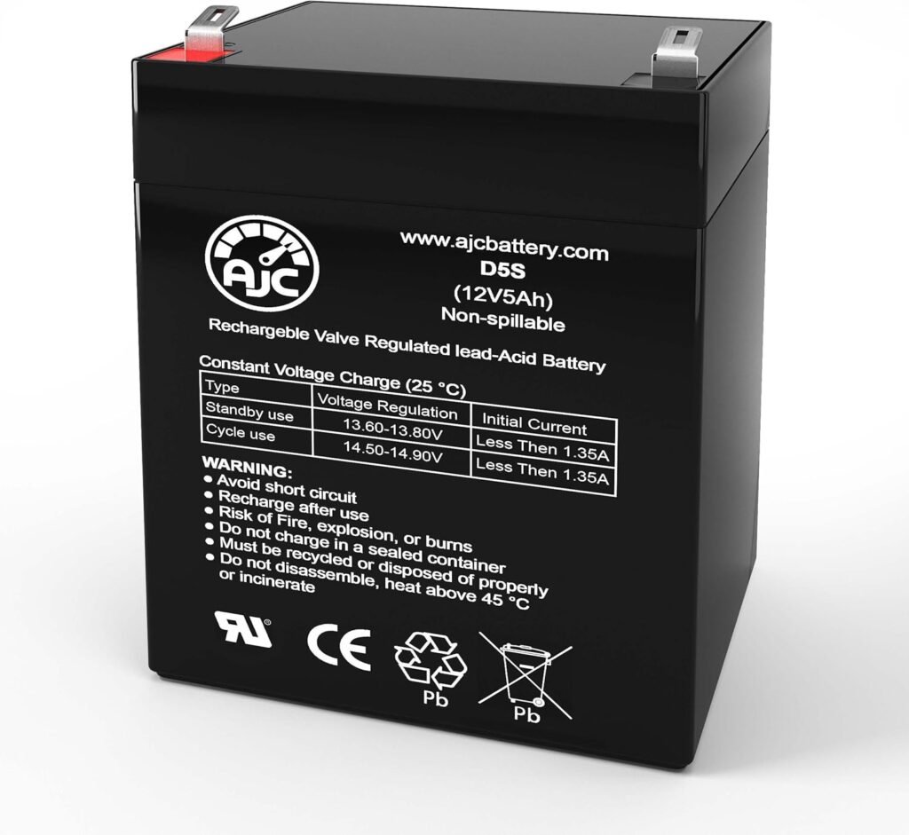 AJC 12V 5Ah Battery for Minuteman EnSpire EN400/EN600 UPS