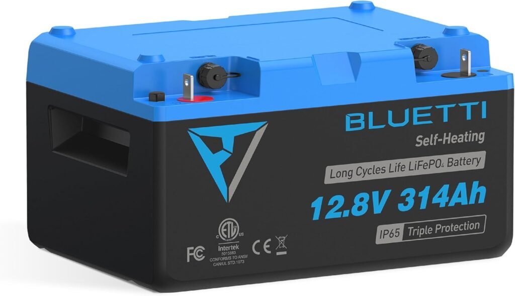 BLUETTI 12.8V 314Ah LiFePO4 Battery: Bluetooth, 4019Wh, IP65 Waterproof, Perfect for RVs & Solar in Canada