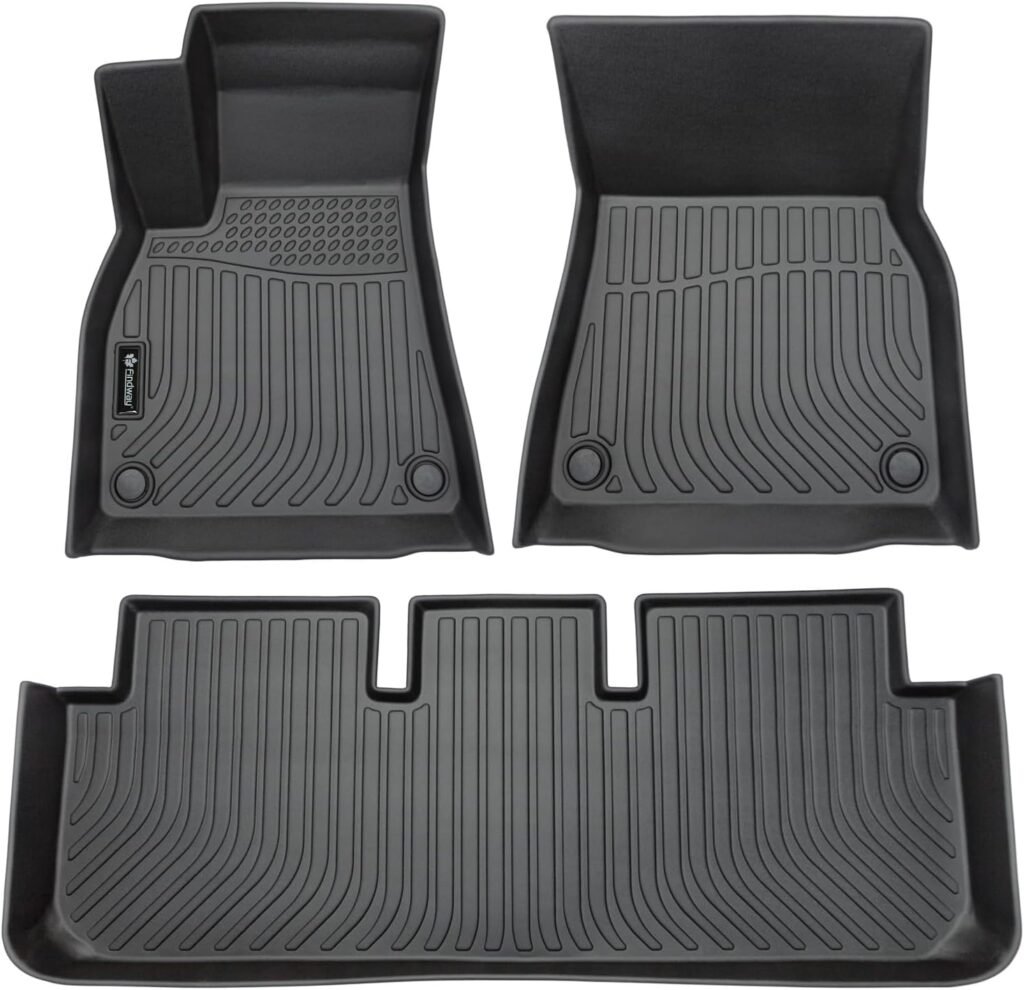Findway All-Weather TPE Floor Mats for Tesla Model S 2021-2026